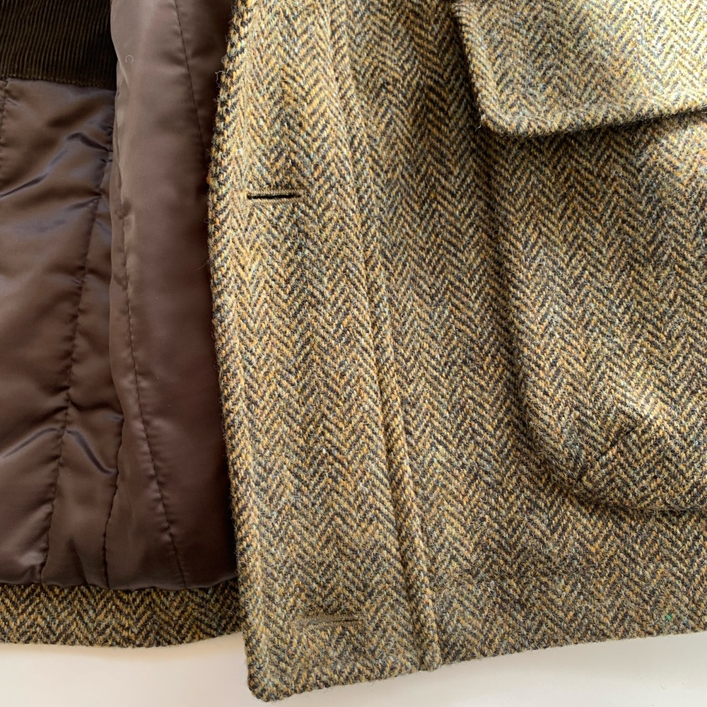 ❌SOLD❌ Vintage Harris Tweed 100% Wool Quilted Winter Jacket made for Ogilvy - Picture 15 of 16